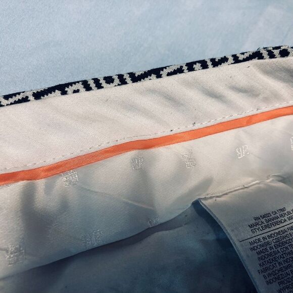 Banana Republic Hampton Fit Petite Patterned Jacquard like Fabric Pants, SZ 8P - Picture 5 of 8